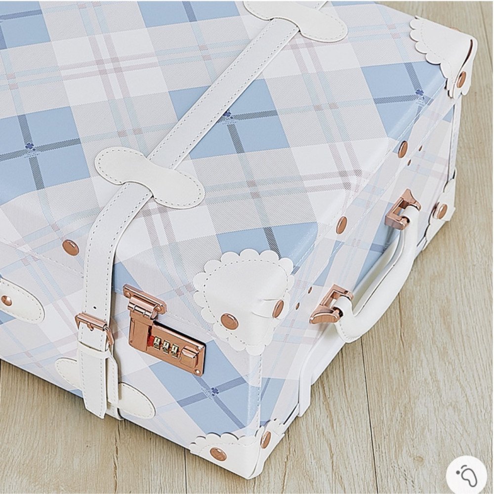 Luxury Vintage Plaid Luggage Set