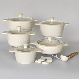 Hammered Pattern Luxury Cookware set