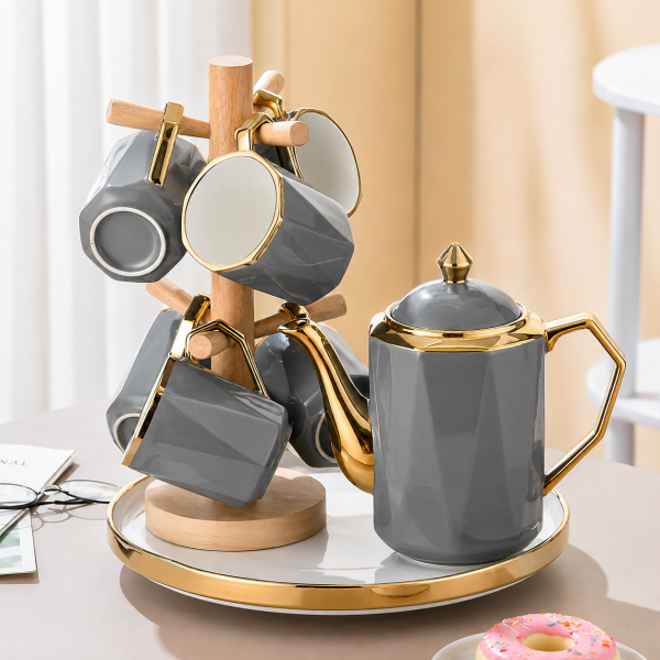 220CA-1,220CA-2,220CA-3,220CA-4,220CA-5,220CA-6,220CA-7-1200ml,300ml-Octagonalgray+rotatingdisc+woodenframe