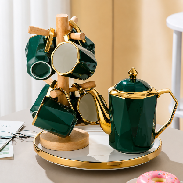 220CA-1,220CA-2,220CA-3,220CA-4,220CA-5,220CA-6,220CA-7-1200ml,300ml-Octagonalgreen+rotatingdisc+woodenframe
