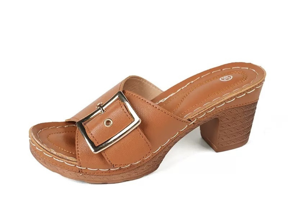 Chunky  Buckle Heels
