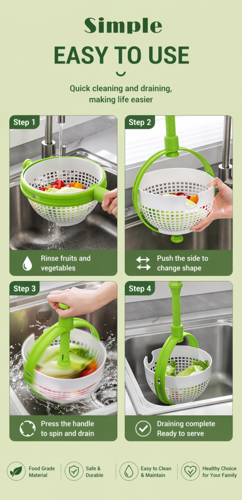 Rotating Draining Basket
