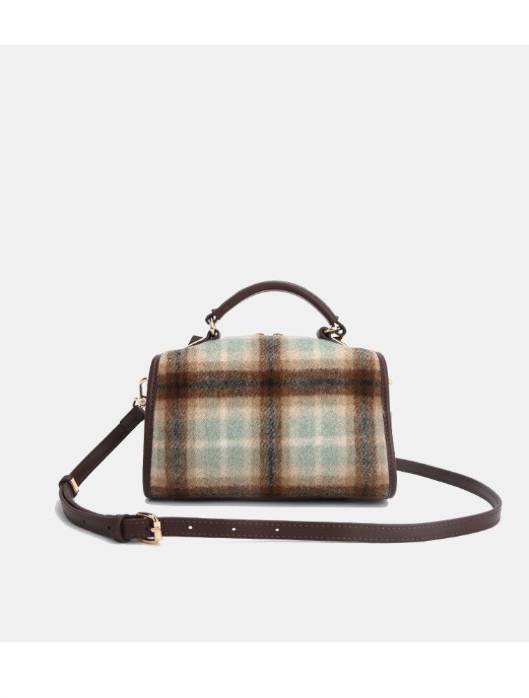 Plaid Boston Handbag