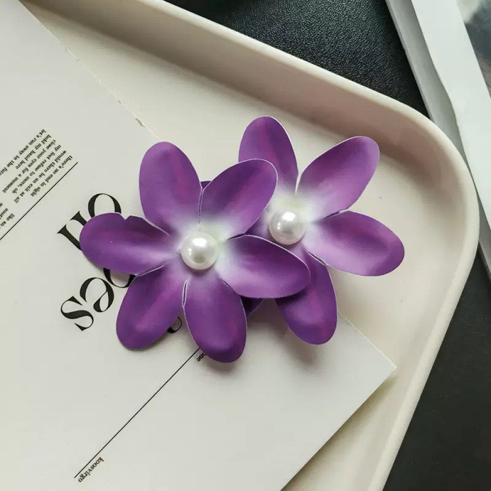 Pearl Flower Hair Clips