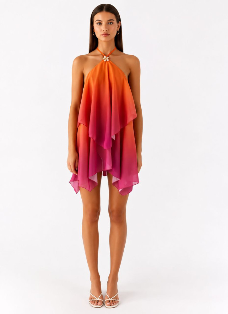 Sexy Hot Girl Irregular Hem Dress