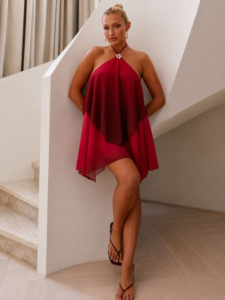 Sexy Hot Girl Irregular Hem Dress